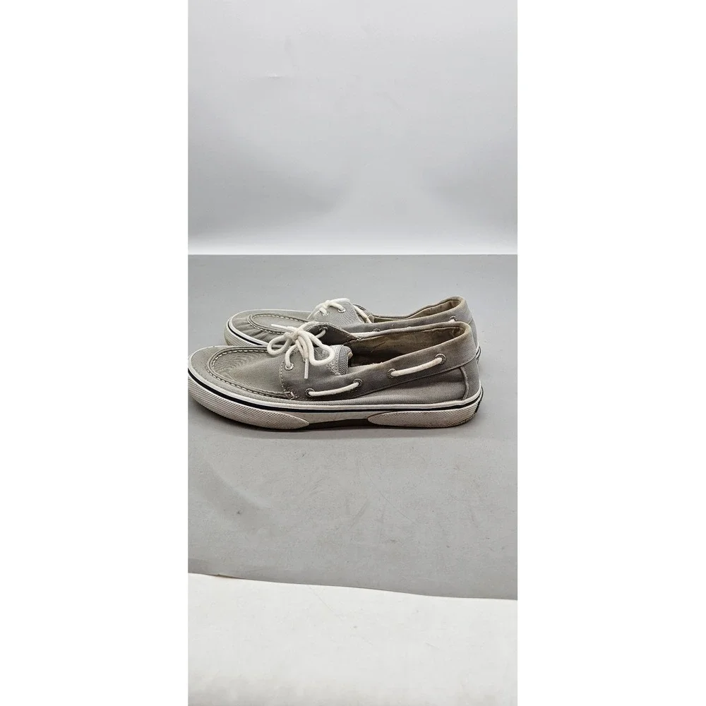 Sperry Top-Sider Mens Bahama Grey Canvas Boat Shoes Sneakers STS23585 Size 11
